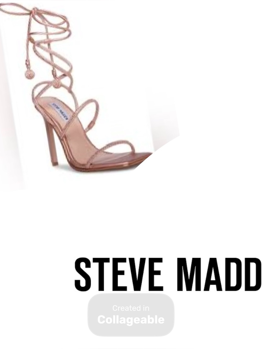 ‼️WOW‼️Steve Madden Rose Gold Strappy Lace-Up Heels‼️🧡